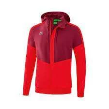 Erima Squad Tracktop Jacke Mit Kapuze - Rot