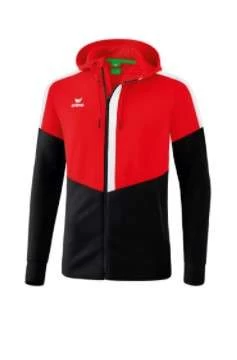 Erima SQUAD Trainingsjacke Mit Kapuze Rot/schwarz