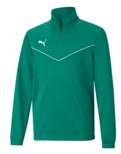 Puma TeamRISE 1/4 Zip Top Jr Grün